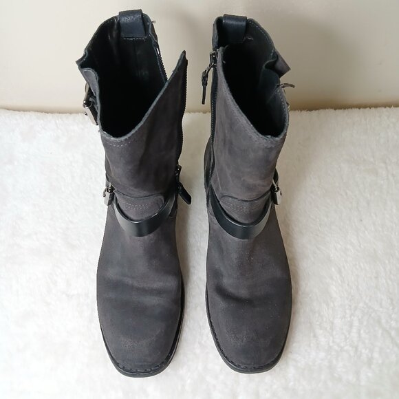 Rag & Bone Andover Suede Moto Boots Black Size EU 37/US 7🌺Host Pick🌺 - Picture 7 of 11